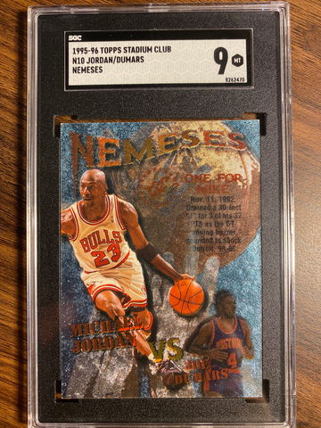 1995-96 Topps Stadium Club N10 Jordan/Dumars Nemesis 9 Mt
