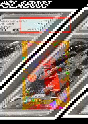 2019-20 Prizm Coby White Orange Ice Prizm Rookie RC #253 PSA 10 GEM MT Bulls