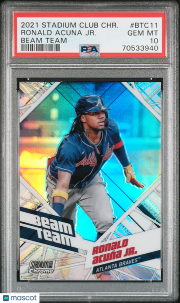 2021 Topps Stadium Club Chrome Beam Team Ronald Acuna JR. #BTC11 PSA 10