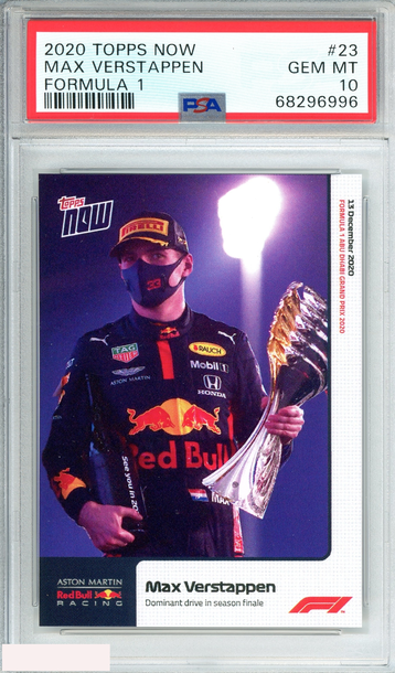 2020 TOPPS NOW MAX VERSTAPPEN #23 FORMULA 1 ASTON MARTIN RED BULL PSA 10 GEM MT
