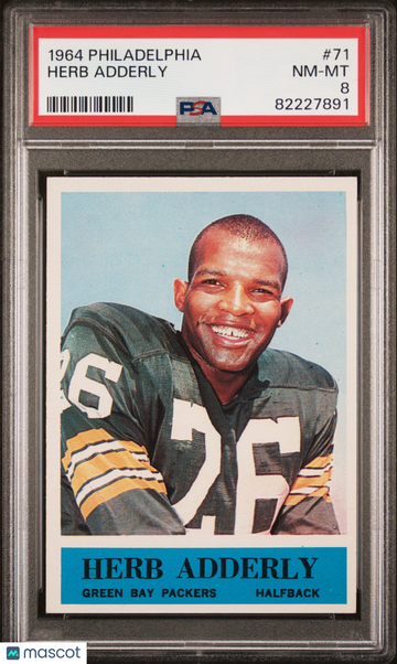 1964 Philadelphia Herb Adderly #71 PSA 8