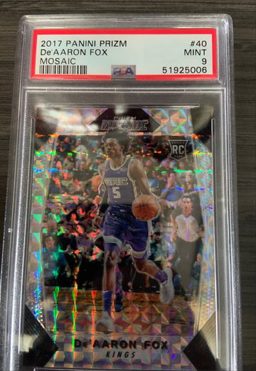 2017 prizm mosaic Deaaron Fox PSA9