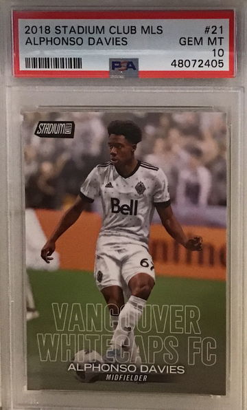 2018 Topps Stadium Club Alphonso Davies rookie PSA 10 gem mint 