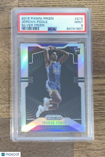 Jordan Poole 2019-20 Panini Prizm Silver Prizm RC #2727 Warriors Rookie PSA 9