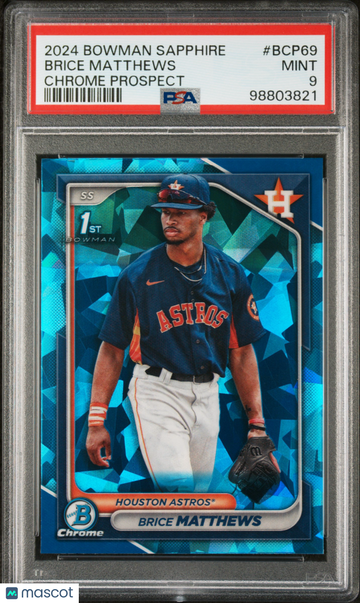 2024 Bowman Sapphire Edition Chrome Prospects Brice Matthews #BCP69 PSA 9