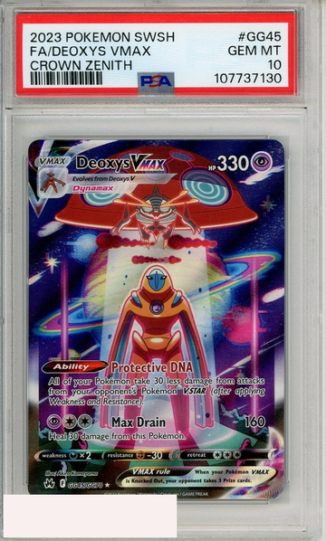 2023 POKEMON SWORD AND SHIELD CROWN ZENITH FA DEOXYS VMAX #GG45 PSA 10