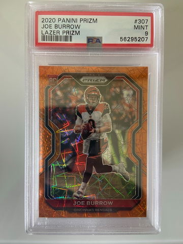 2020 Panini Prizm Lazer Joe Burrow PSA 9