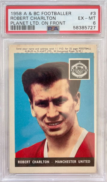 1958 A & BC Footballer Robert Charlton PSA 6 Bobby