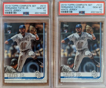 (2) 2019 Topps Series 2 Fernando Tatis Jr. 410 Complete Set PSA 10