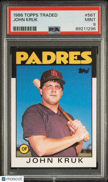 1986 Topps Traded John Kruk #56T PSA 9