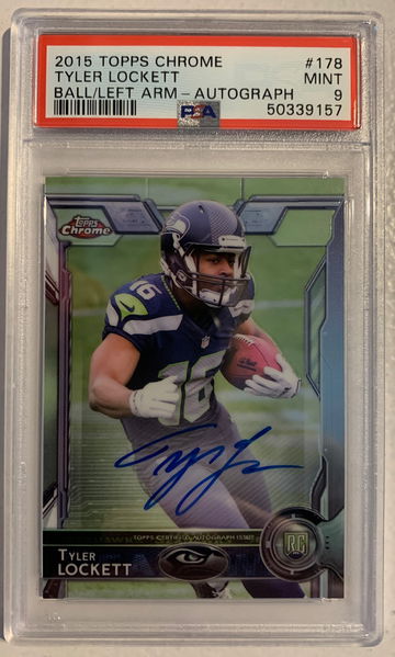 2015 Topps Chrome #178 Tyler Lockett RC Auto PSA 9 MINT