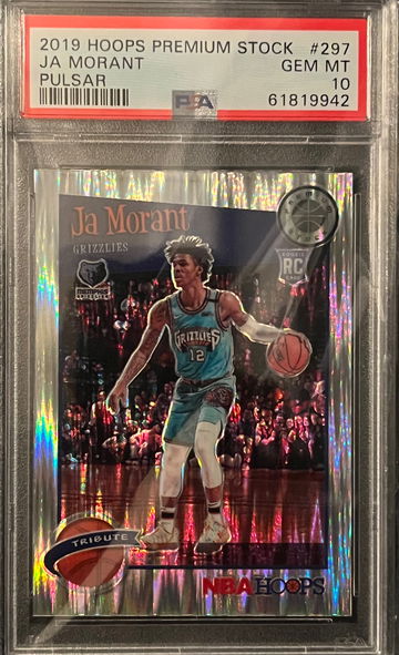 2019 Hoops Premium Stock Flash #297 Ja Morant Rookie RC PSA 10 GEM MINT INCORRECT LABEL