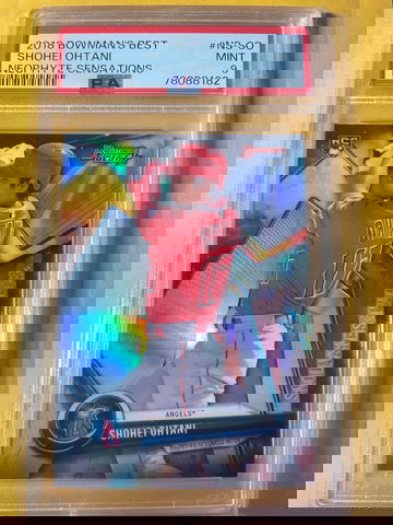 SHOHEI OHTANI 2018 BOWMAN BEST ROOKIE NEOPHYTE SENSATIONS PSA 9 MINT DODGERS!!
