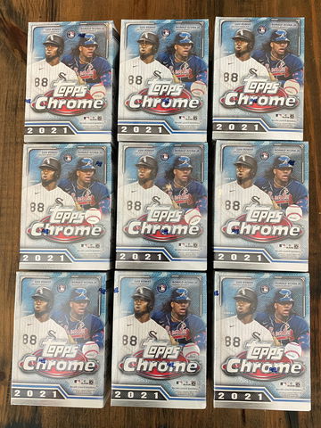 2021 Topps Chrome Baseball Blaster Box Lot (9)
