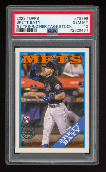 2023 Topps BRETT BATY 1988 Topps Real One Heritage Stock RC PSA 10 #31/88 Pop 1