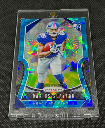 Darius Slayton 2019 Prizm Blue Cracked Ice RC 12/99 Giants