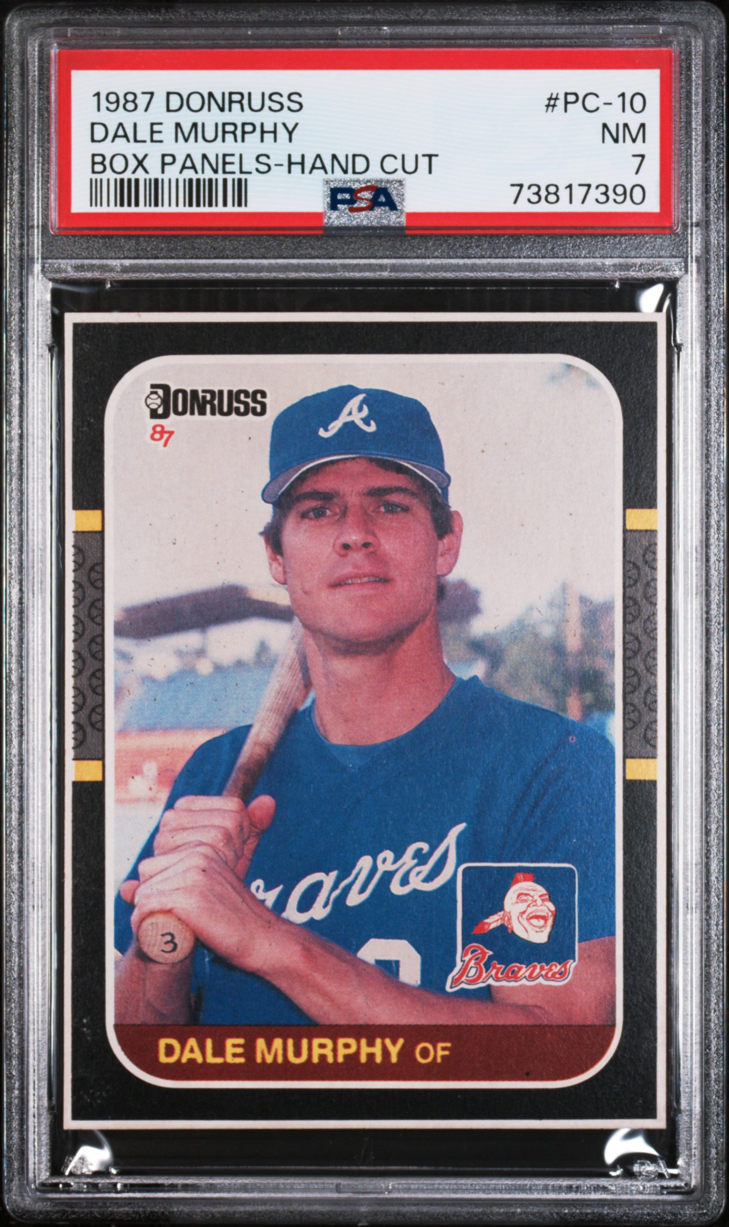 Dale Murphy 1987 Donruss Box Panels #PC-10 PSA 7