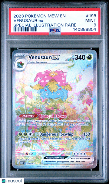 2023 Pokemon Mew EN-151 Venusaur EX Special Illustration Rare PSA 9 #198