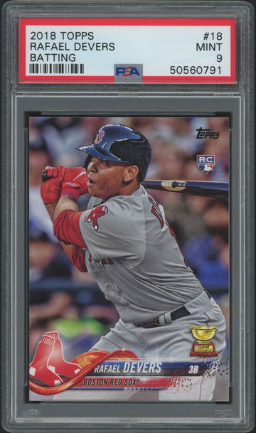2018 Topps RAFAEL DEVERS Rookie RC #18 PSA 9