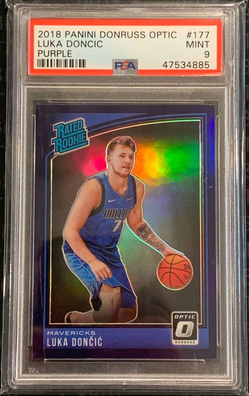 2018 Panini Donruss Optic Luka Doncic Purple PSA 9 Mint