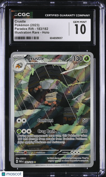 2023 Pokemon Paradox Rift Crustle Holo Illustration Rare Illustration Rare CGC 10 #183/182