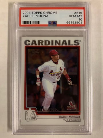 2004 Topps Chrome Yadier Molina PSA 10