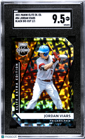 2021 Panini Elite Extra Edition Jordan Viars #84 Black Die Cut SGC 9.5