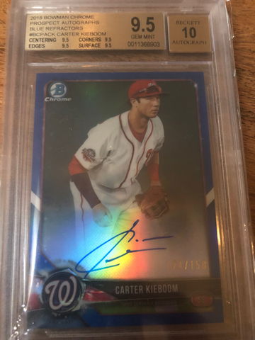 Carter Kieboom Blue Refractor True Gem