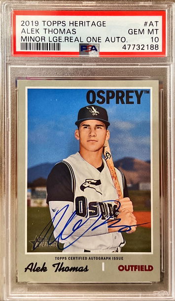2019 Topps Heritage Minor League Alek Thomas Real One Auto