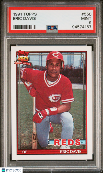 1991 Topps Eric Davis #550 PSA 9