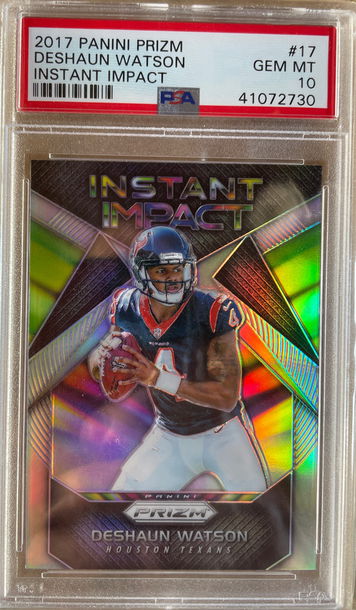 2017 Prizm Deshaun Watson Silver Instant Impact Rookie PSA 10