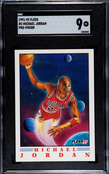 1991-92 Fleer #2 Michael Jordan Pro Vision SGC 9