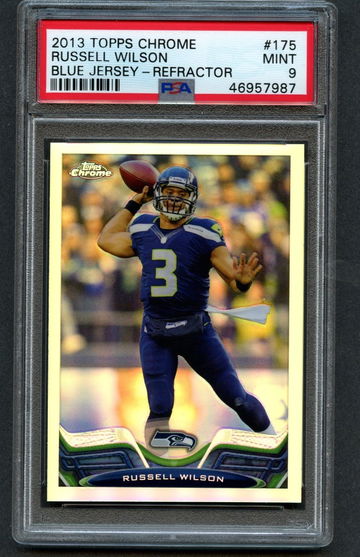 2013 Topps Chrome Refractor RUSSELL WILSON PSA 9