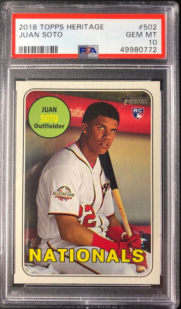 2018 Topps Heritage Juan Soto High Number #502 PSA 10