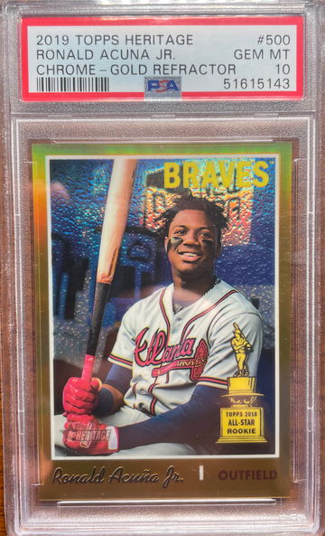 Ronald Acuna Jr 2019 Rookie Cup Gold /5 PSA 10