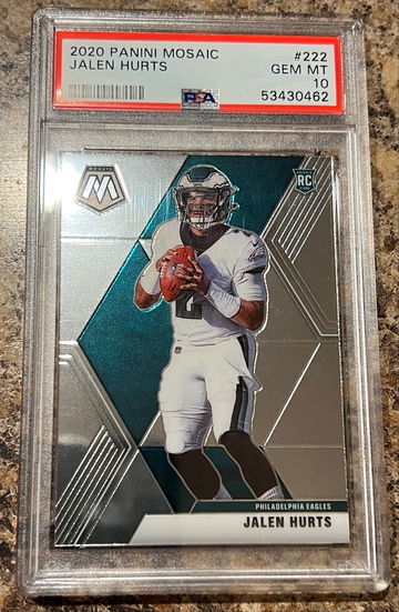 2020 Panini Mosaic Jalen Hurts PSA 10