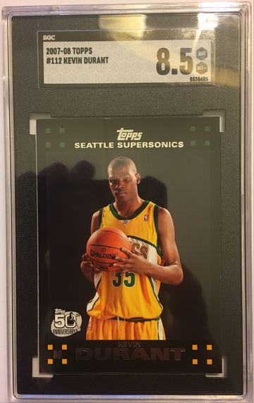 2007 Topps Black Kevin Durant SGC 8.5