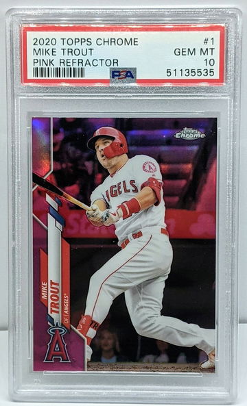 2020 Topps Chrome Mike Trout Pink Refractor