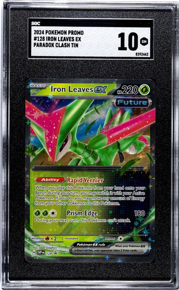 2024 Pokemon Promo #128 Iron Leaves EX Paradox Clash Tin SGC 10