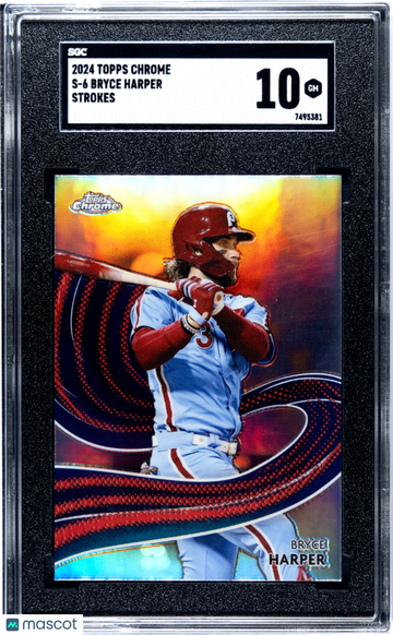 2024 Topps Chrome Bryce Harper #S-6 Strokes SGC 10