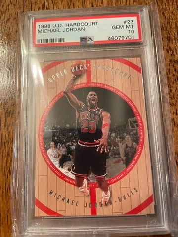 Michael Jordan 1998 upper deck Hardcourt PSA 10