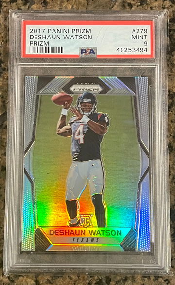 2017 Panini Silver Prizm #279 Deshaun Watson Texans RC Rookie PSA 9 MINT 