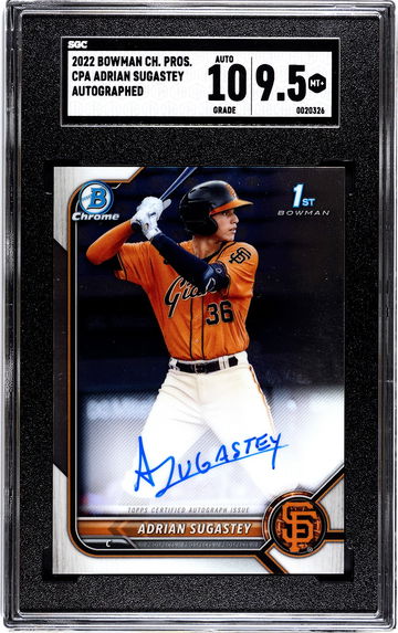 2022 Bowman Chrome Adrian Sugastey 1st Auto CPA-AS SGC 9.5