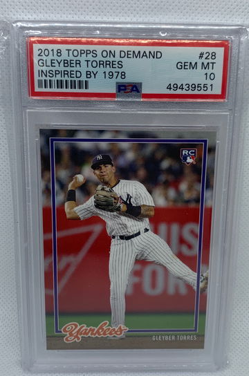 2018 Topps on Demand Inspired By 1978 #28 Gleyber Torres PSA 10 GEM Mint 