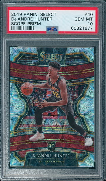 2019 Select DeAndre Hunter #40 Scope Prizm Concourse PSA 10