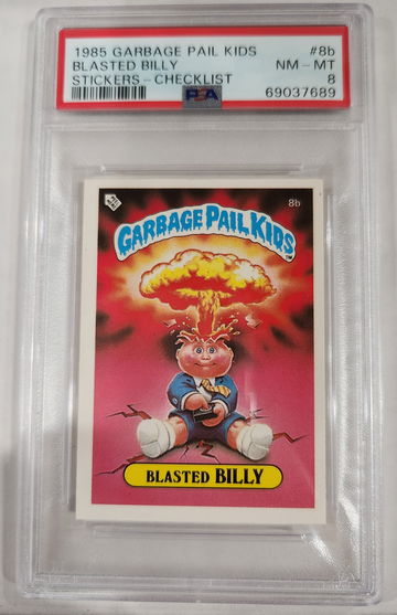 1985 Garbage Pail Kids Sticker- checklist Blasted Billy #8b