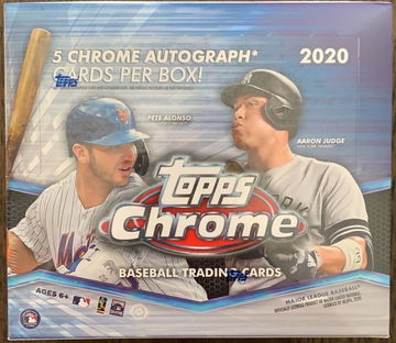 2020 Topps Chrome Baseball Hobby Sealed Jumbo Box