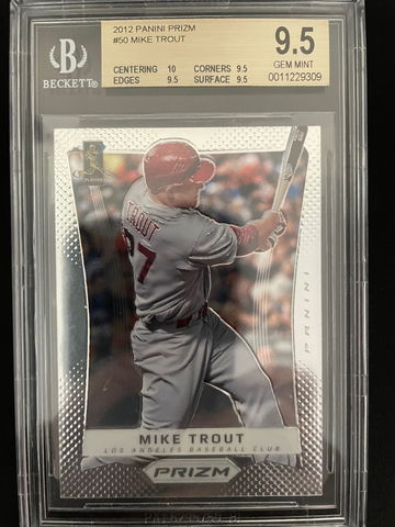 2012 Prizm Mike Trout #50 BGS 9.5 TRUE GEM +