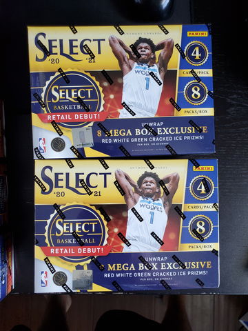 (2) 2021 Panini Select NBA Mega Box boxes