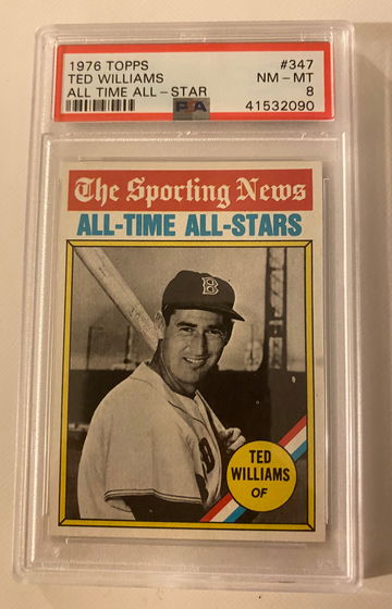 1976 Topps All Time All Star #347 Ted Williams Red Sox HOF PSA 8 NM-MT